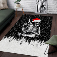 Skeleton Santa Claus Area Rug Scary Skeleton Santa Claus Coming - Wonder Print Shop