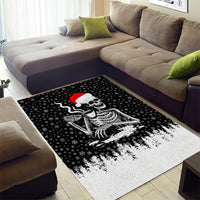 Skeleton Santa Claus Area Rug Scary Skeleton Santa Claus Coming - Wonder Print Shop