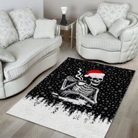 Skeleton Santa Claus Area Rug Scary Skeleton Santa Claus Coming - Wonder Print Shop