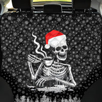 Skeleton Santa Claus Back Car Seat Cover Scary Skeleton Santa Claus Coming - Wonder Print Shop