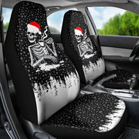 Skeleton Santa Claus Car Seat Cover Scary Skeleton Santa Claus Coming - Wonder Print Shop