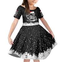 Skeleton Santa Claus Family Matching Off Shoulder Maxi Dress and Hawaiian Shirt Scary Skeleton Santa Claus Coming - Wonder Print Shop