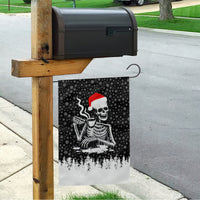 Skeleton Santa Claus Garden Flag Scary Skeleton Santa Claus Coming - Wonder Print Shop
