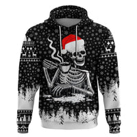 Skeleton Santa Claus Hoodie Scary Skeleton Santa Claus Coming - Wonder Print Shop