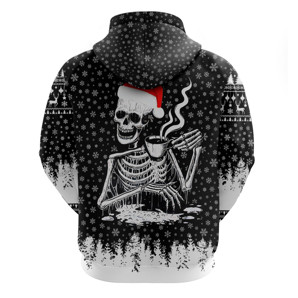 Skeleton Santa Claus Hoodie Scary Skeleton Santa Claus Coming - Wonder Print Shop