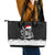 Skeleton Santa Claus Leather Tote Bag Scary Skeleton Santa Claus Coming - Wonder Print Shop
