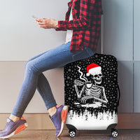 Skeleton Santa Claus Luggage Cover Scary Skeleton Santa Claus Coming - Wonder Print Shop