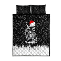 Skeleton Santa Claus Quilt Bed Set Scary Skeleton Santa Claus Coming - Wonder Print Shop