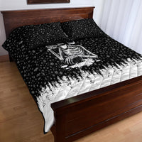 Skeleton Santa Claus Quilt Bed Set Scary Skeleton Santa Claus Coming - Wonder Print Shop