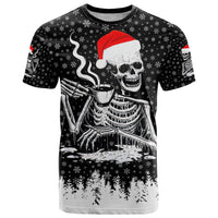 Skeleton Santa Claus T Shirt Scary Skeleton Santa Claus Coming - Wonder Print Shop