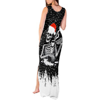 Skeleton Santa Claus Tank Maxi Dress Scary Skeleton Santa Claus Coming - Wonder Print Shop