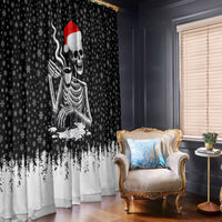 Skeleton Santa Claus Window Curtain Scary Skeleton Santa Claus Coming - Wonder Print Shop