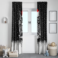 Skeleton Santa Claus Window Curtain Scary Skeleton Santa Claus Coming - Wonder Print Shop