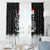 Skeleton Santa Claus Window Curtain Scary Skeleton Santa Claus Coming - Wonder Print Shop