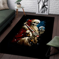 Skeleton Santa Claus Area Rug Santa Claus Is Coming To Town - Wonder Print Shop