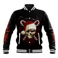 Skeleton Santa Claus Baseball Jacket Santa Claus Is Coming To Town - Wonder Print Shop