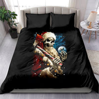 Skeleton Santa Claus Bedding Set Santa Claus Is Coming To Town - Wonder Print Shop