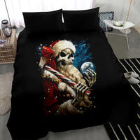 Skeleton Santa Claus Bedding Set Santa Claus Is Coming To Town - Wonder Print Shop
