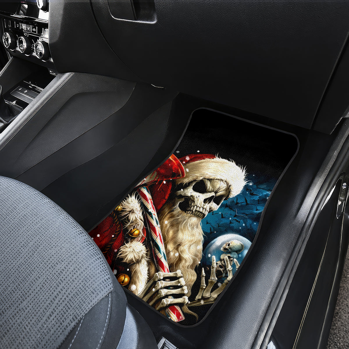 Skeleton Santa Claus Car Mats Santa Claus Is Coming To Town - Wonder Print Shop
