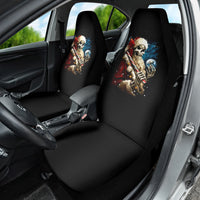 Skeleton Santa Claus Car Seat Cover Santa Claus Is Coming To Town - Wonder Print Shop