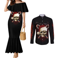 skeleton-santa-claus-couples-matching-mermaid-dress-and-long-sleeve-button-shirt-santa-claus-is-coming-to-town