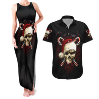 Skeleton Santa Claus Couples Matching Tank Maxi Dress and Hawaiian Shirt Santa Claus Is Coming To Town - Wonder Print Shop