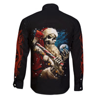 Skeleton Santa Claus Family Matching Mermaid Dress and Hawaiian Shirt Santa Claus Is Coming To Town - Wonder Print Shop