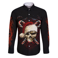 Skeleton Santa Claus Family Matching Puletasi Dress and Hawaiian Shirt Santa Claus Is Coming To Town - Wonder Print Shop