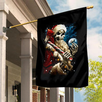 Skeleton Santa Claus Garden Flag Santa Claus Is Coming To Town - Wonder Print Shop