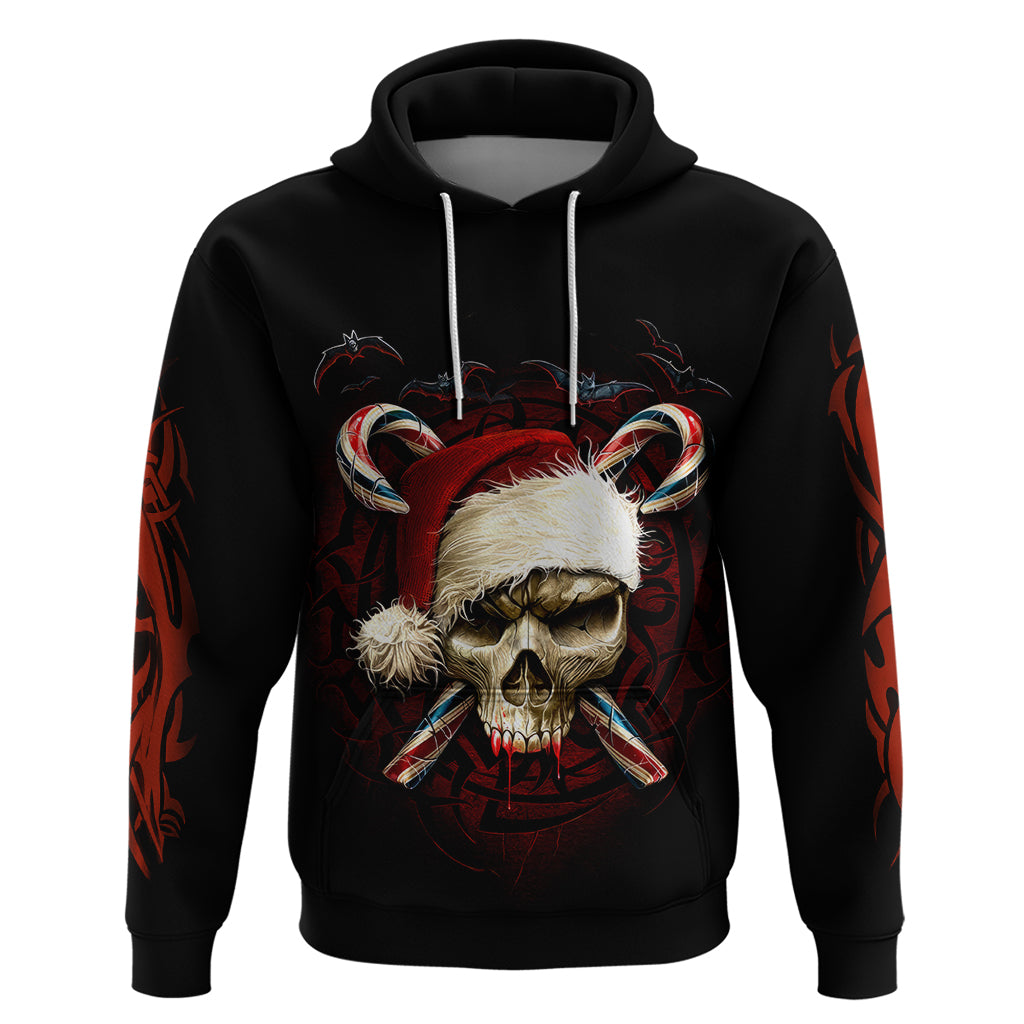 Skeleton Santa Claus Hoodie Santa Claus Is Coming To Town - Wonder Print Shop
