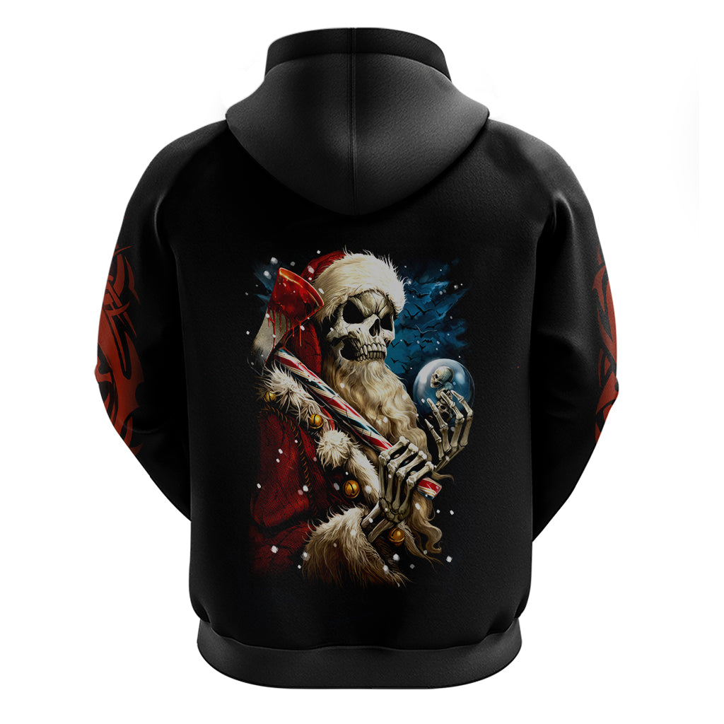 Skeleton Santa Claus Hoodie Santa Claus Is Coming To Town - Wonder Print Shop
