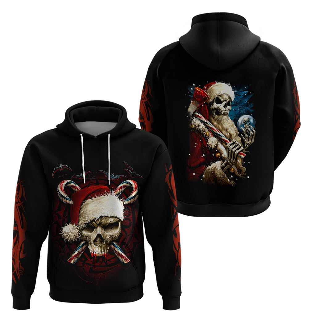Skeleton Santa Claus Hoodie Santa Claus Is Coming To Town - Wonder Print Shop