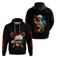 Skeleton Santa Claus Hoodie Santa Claus Is Coming To Town - Wonder Print Shop