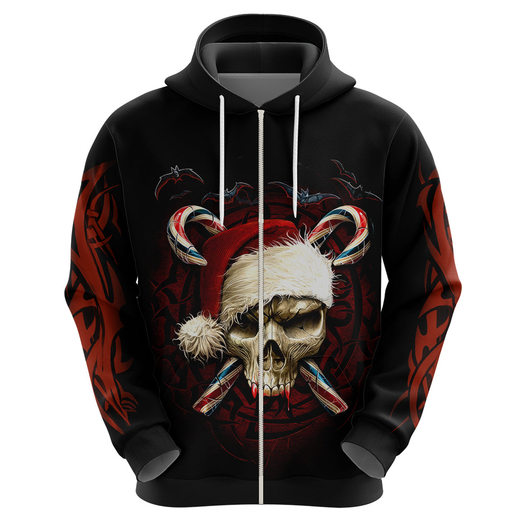 Skeleton Santa Claus Hoodie Santa Claus Is Coming To Town - Wonder Print Shop