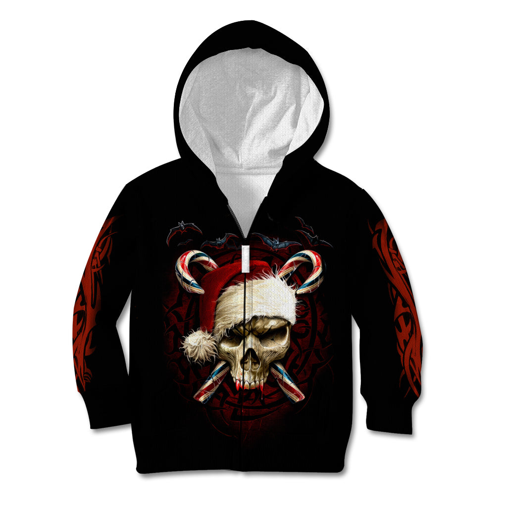 Skeleton Santa Claus Kid Hoodie Santa Claus Is Coming To Town - Wonder Print Shop