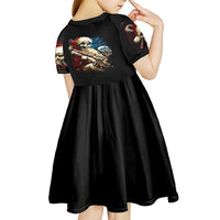 Skeleton Santa Claus Kid Short Sleeve Dress Santa Claus Is Coming To Town - Wonder Print Shop