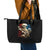 Skeleton Santa Claus Leather Tote Bag Santa Claus Is Coming To Town - Wonder Print Shop