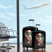 Skeleton Santa Claus Luggage Cover Santa Claus Is Coming To Town - Wonder Print Shop
