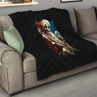 Skeleton Santa Claus Quilt Santa Claus Is Coming To Town - Wonder Print Shop