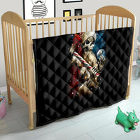 Skeleton Santa Claus Quilt Santa Claus Is Coming To Town - Wonder Print Shop