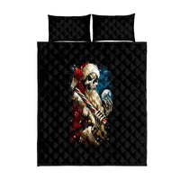 Skeleton Santa Claus Quilt Bed Set Santa Claus Is Coming To Town - Wonder Print Shop