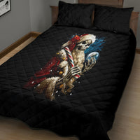 Skeleton Santa Claus Quilt Bed Set Santa Claus Is Coming To Town - Wonder Print Shop