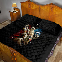 Skeleton Santa Claus Quilt Bed Set Santa Claus Is Coming To Town - Wonder Print Shop