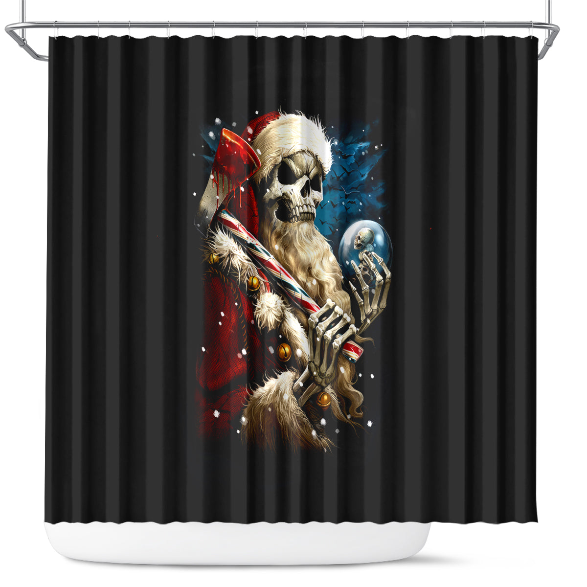 skeleton-santa-claus-shower-curtain-santa-claus-is-coming-to-town