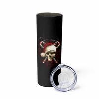 Skeleton Santa Claus Skinny Tumbler Santa Claus Is Coming To Town - Wonder Print Shop