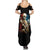 Skeleton Santa Claus Summer Maxi Dress Santa Claus Is Coming To Town - Wonder Print Shop