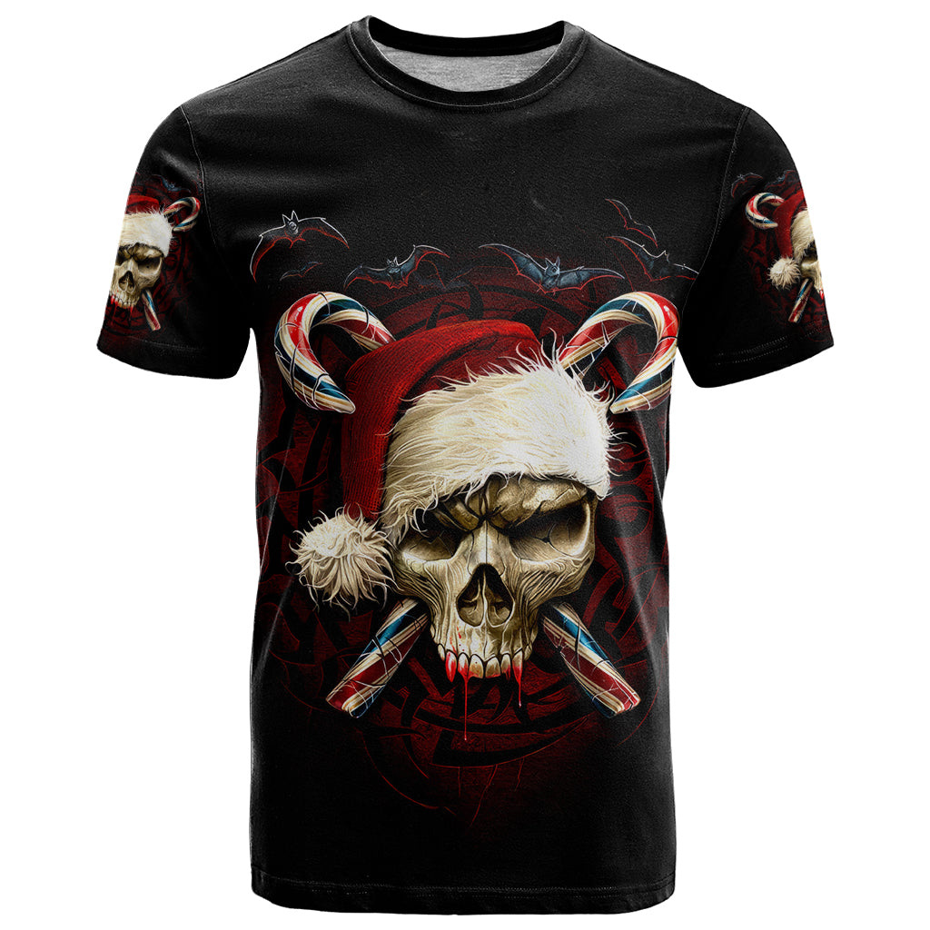 Skeleton Santa Claus T Shirt Santa Claus Is Coming To Town - Wonder Print Shop