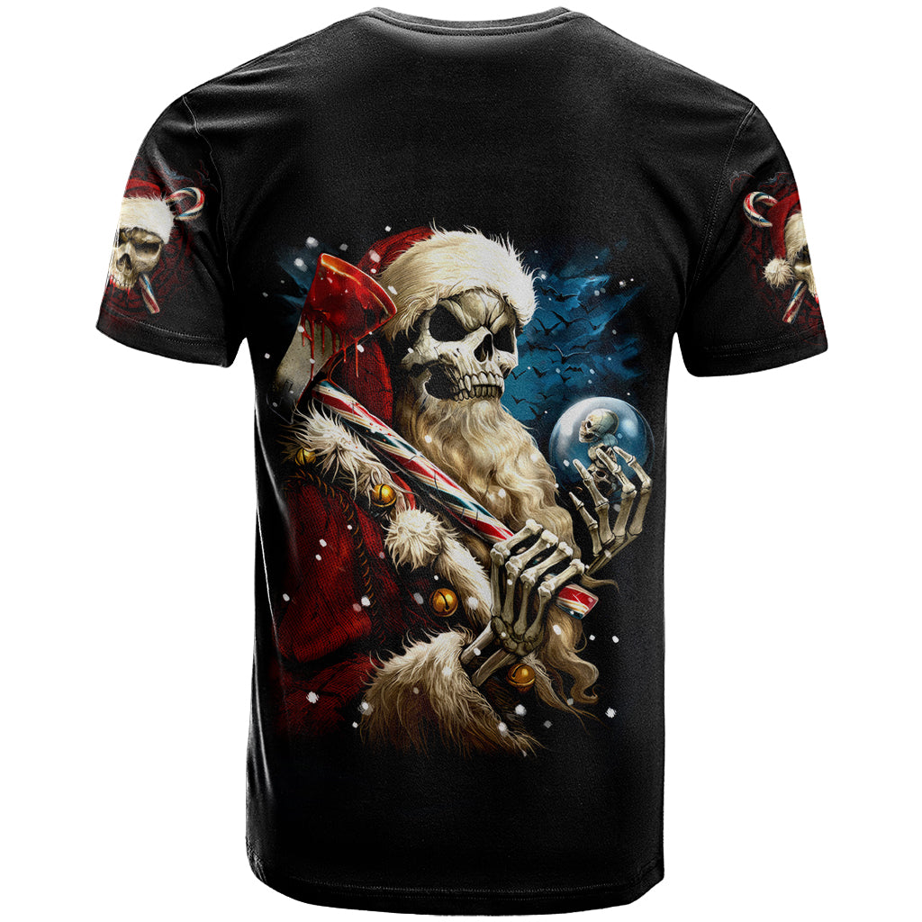 Skeleton Santa Claus T Shirt Santa Claus Is Coming To Town - Wonder Print Shop