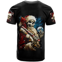 Skeleton Santa Claus T Shirt Santa Claus Is Coming To Town - Wonder Print Shop