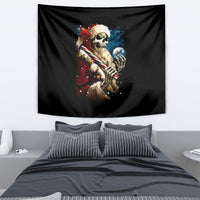 Skeleton Santa Claus Tapestry Santa Claus Is Coming To Town - Wonder Print Shop